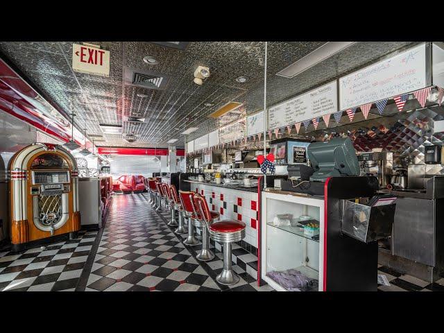 Uncovering Abandoned 1950's Retro Diner | Everything eerily left behind