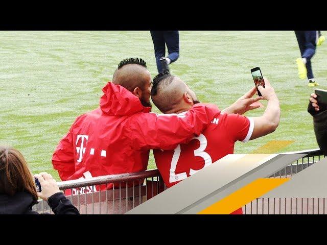 Vidal-Doppelgänger crasht Bayern-Training | SPORT1