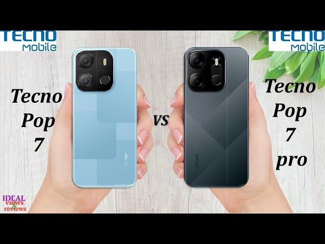 tecno pop 7 vs tecno pop 7 pro