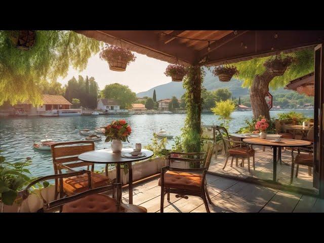 Relaxing Jazz Music for Stress Relief  Positive Spring Morning Jazz in Outdoor Coffee Shop Ambience