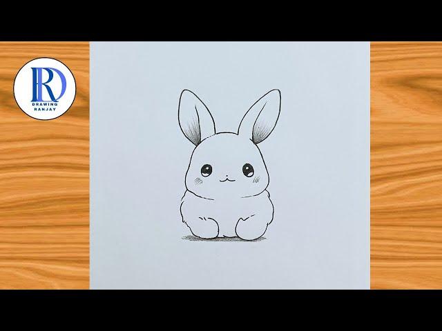 How to draw a cute rabbit drawing easy @DrawingRanjay