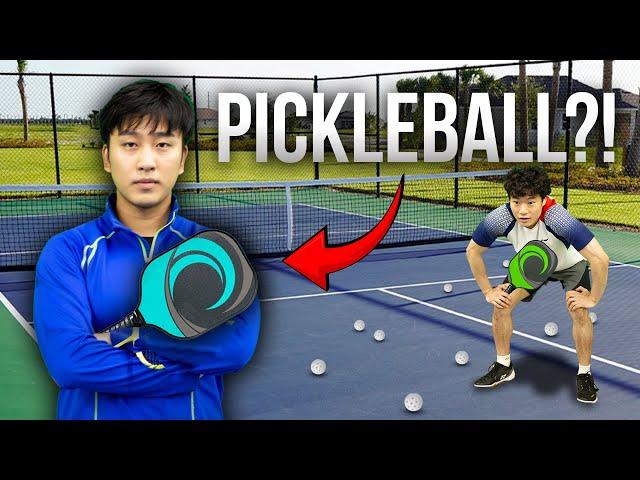 Pro Badminton Player tries Pickleball