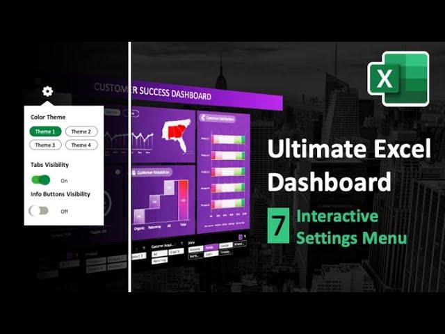 How to Create Interactive Settings Menu in Excel | Ultimate Excel Dashboard Ep. 7