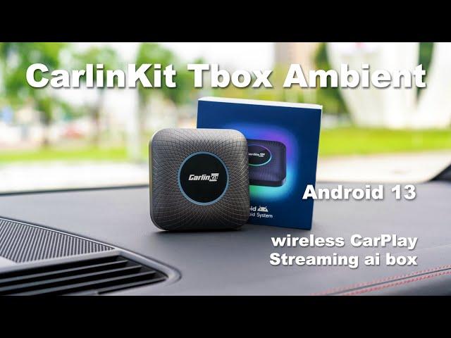 CarlinKit Tbox LED | Wireless CarPlay+Android Auto+Android 13 Streaming box 3 in 1 car adapter