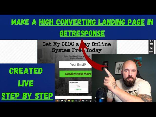 Make a High Converting Landing Page in Getresponse! Beginner FriendlyCreated LIVE Step By Step