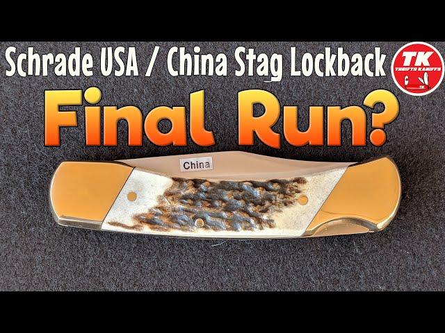 Schrade USA / China Stag Folding Hunter Lockback - Final Run?