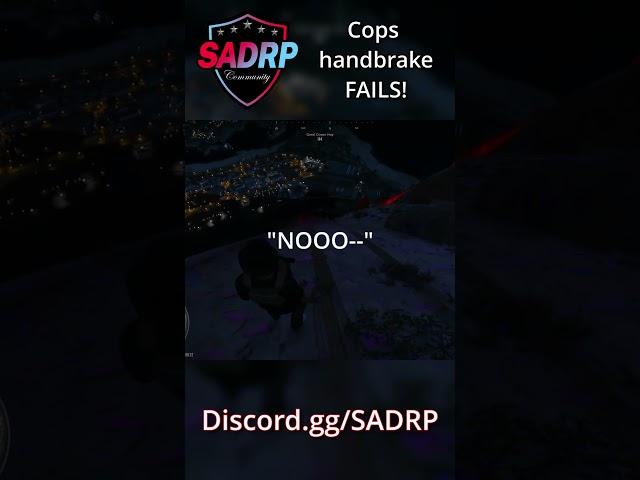 Cops handbrake FAILS in SADRP! #fail #gaming #funnymoments #fivem #roleplay #gtarp #gta #highlights