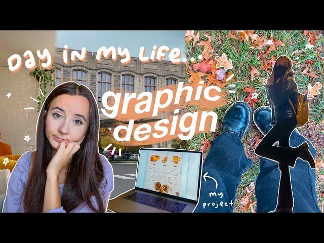 DAY IN THE LIFE OF A GRAPHIC DESIGN STUDENT | productive day in college 2021