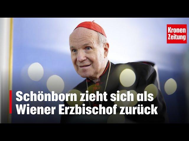 Abschied schon geplant: Kardinal Schönborn zieht sich zurück | krone.tv NEWS