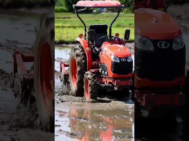 Driving remote Plowing rice #shorts #shortfeed #shortvideo #farmequipment #farming #foryou #kubota