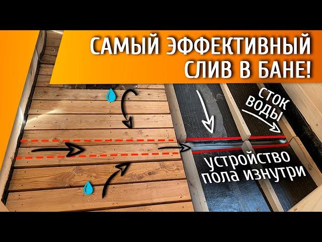 ПРОЛИВНОЙ ПОЛ + ЖЕЛОБ В БАНЕ! Устройство и себестоимость!