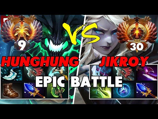 HUNGHUNG (OUTWORLD DESTROYER) Mid vs JIKROY (DROW RANGER) Carry - Epic Battle Of Pro Dota 2 Players