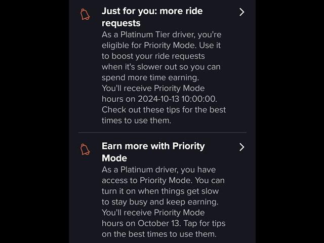 As a Platinum Tier Uber driver you are eligible for PRIORITY MODE. How is that working for drivers?