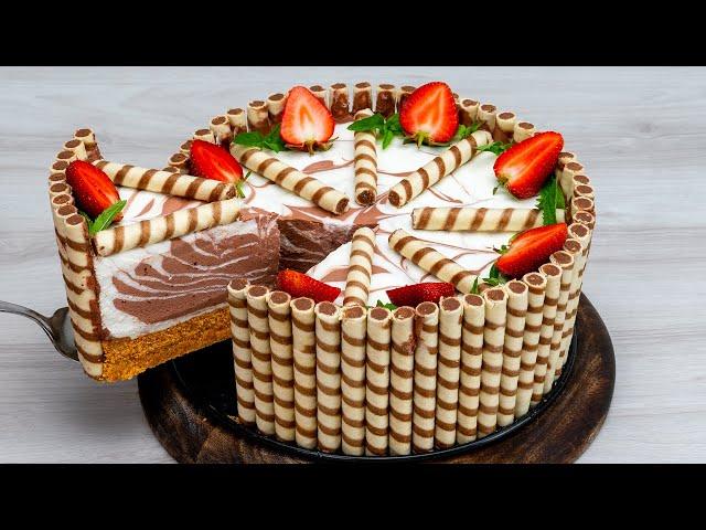 Everyone is looking for this recipe! A perfect cake in 5 minutes! Without baking, without gelatine!