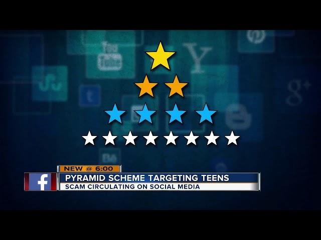 Social media pyramid scheme targeting teens