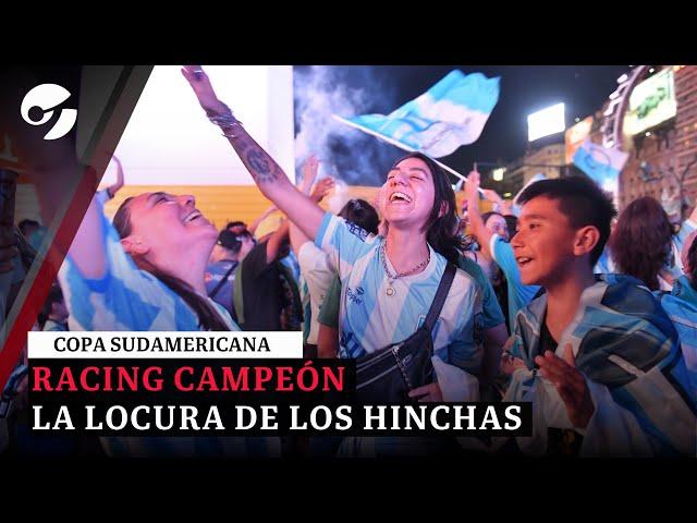 RACING CAMPEÓN DE LA SUDAMERICANA: el FESTEJO de los hinchas en ARGENTINA