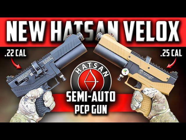 NEW Hatsan Velox Semi-Auto .22/.25 Cal PCP Pistol REVIEW / SHOOTING TEST