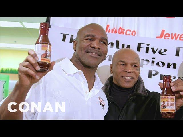 Mike Tyson Surprises Evander Holyfield At The Grocery Store | CONAN on TBS