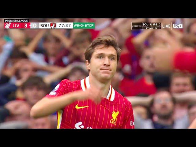 Federico Chiesa vs Bournemouth | Liverpool PL DEBUT 