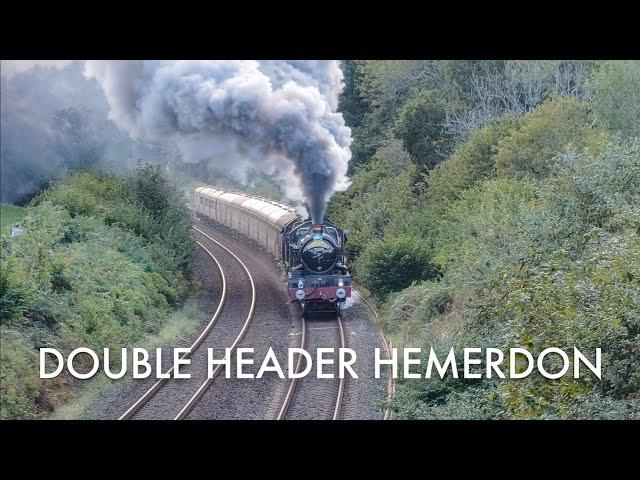 Double Header at Hemerdon - GWR 5043 & 7029 triumph unassisted over the West Country banks! - 2024