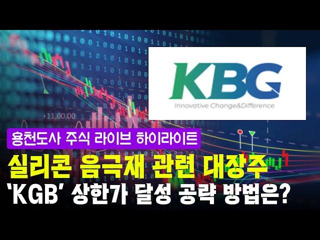 [주식 라이브 하이라이트] 실리콘 음극재 관련 대장주 'KBG’ 상한가 공략 방법은?