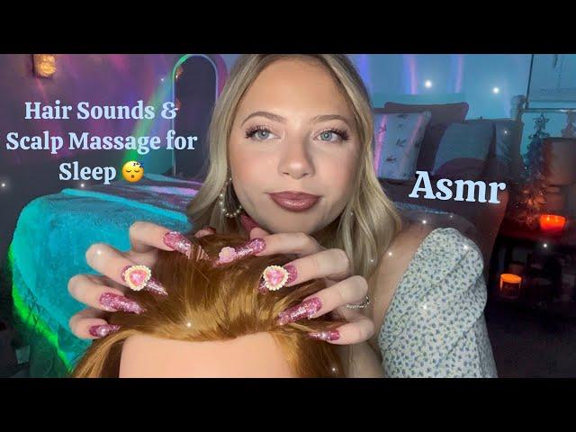 Asmr Hairplay/Scalp Massage ‍️ Hair Parting, Scratching, Forehead Tapping for Sleep 