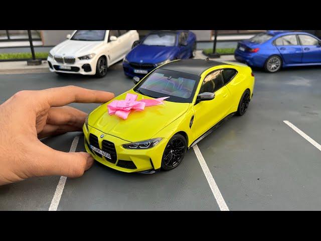 Taking Delivery of a Mini BMW M4 Competition G82 1/18 Scale | Diecast Model Car Unboxing