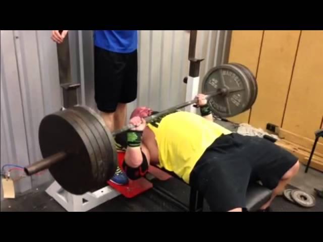 BJ Whitehead Repping 5 plates on Bench