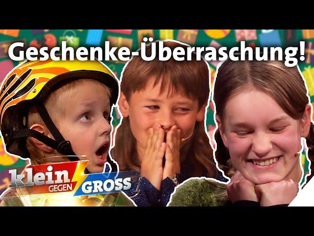 So riesig freuen sich die "Klein gegen Groß“-Kinder über ihre Geschenke