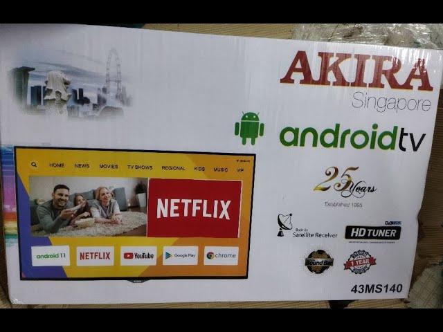 AKIRA 43MS140 43 Inch Android 11.0 Full HD LED TV  Unboxing  Review.!