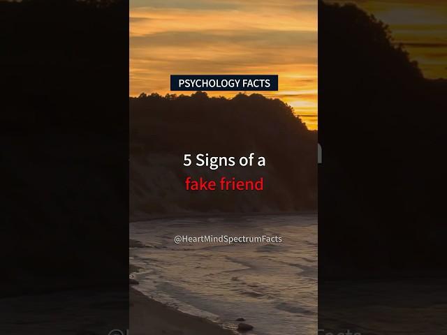 5 signs of FAKE friends | Psychology Facts #shorts