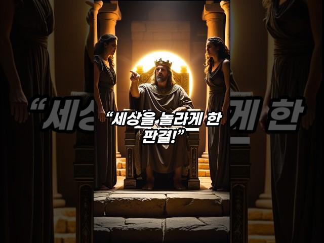 "세상을 놀라게 한 판결!" - 솔로몬의 지혜