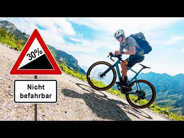 Steilste Bergstraße Deutschlands (30%) mit dem Gravel Bike!