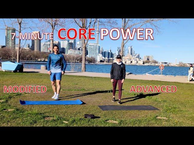 7 Minute Core POWER Workout || Modified and Advanced || Follow Along