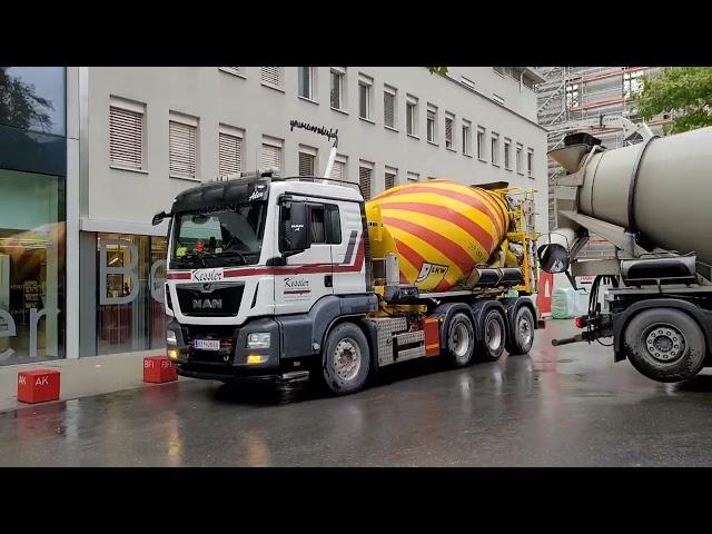 MAN TGS 8x4 - Liebherr Betonmischer - Baustelle Bärenkreuzung Feldkirch 2022