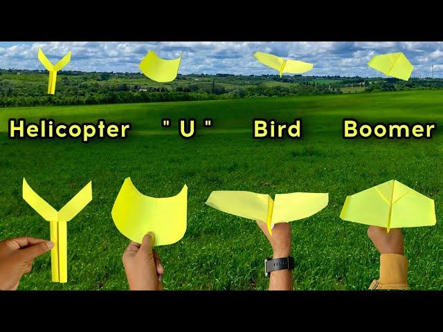 best 4 flying bird plane, best 4 helicopter plane, paper U plane , flying bird boomrang, flying toy