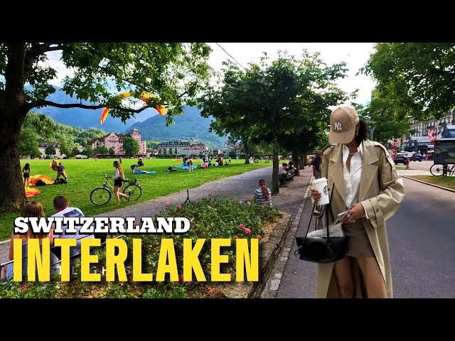 Great Beauty of Interlaken Switzerland 4K Walking Tour 2024