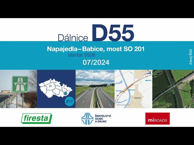 D55 5506 Napajedla–Babice, most SO 201 (dokumentace stavby 07/2024)