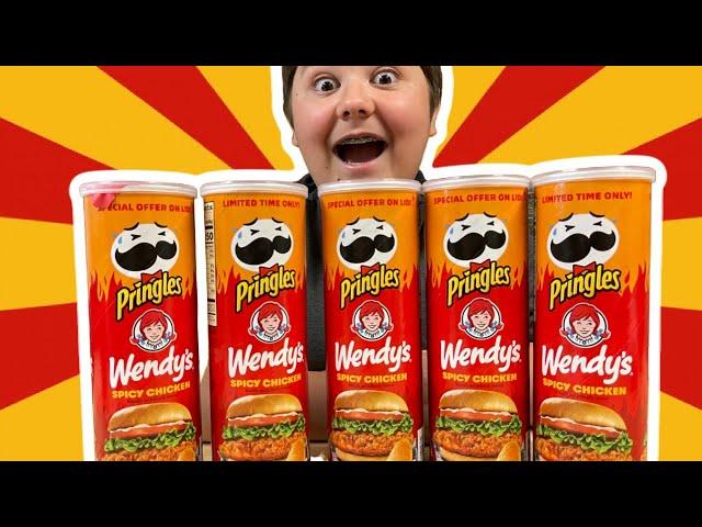 WENDY'S SPICY CHICKEN PRINGLES REVIEW WITH FREE SANDWICH