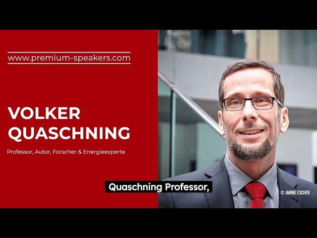 Volker Quaschning bei Premium Speakers buchen - Redner Energiewende & Nachhaltigkeit