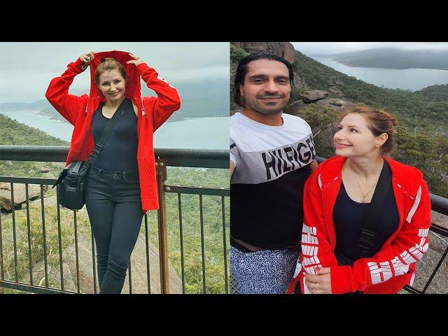 Indian boy and Russian Girl climbed the top of mountain// breathtaking views// Unique Punjabi//