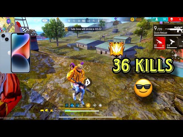 ME AND MY SQUAD !! 36 KILLS IN BR RANKED GRANDMASTER HARD LOBBY - GARENA FREEFIRE