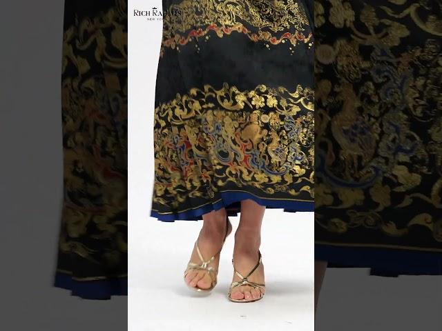 Elegant Chinese Style Pleated Skirt