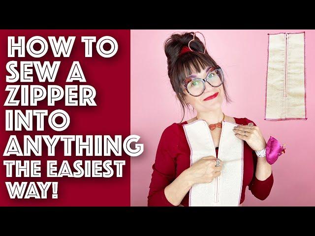 How To Sew a Zipper Into Anything The Easiest Way | Sew Anastasia