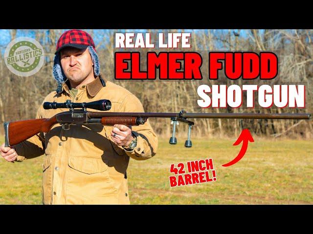 The Real Life Elmer Fudd Shotgun (42 Inch Long Barrel !!!)