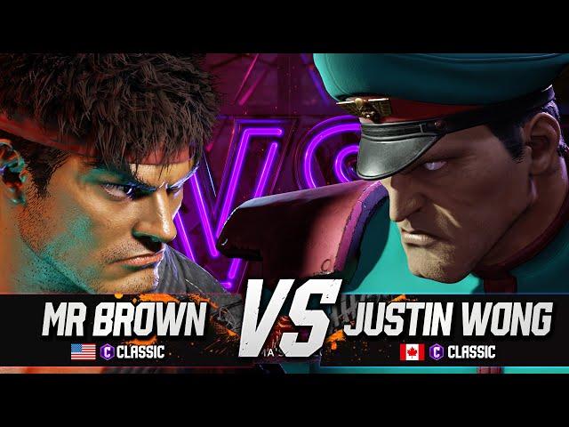 SF6 Mr Brown (Ryu) vs Justin Wong (M.Bison) Street Fighter 6