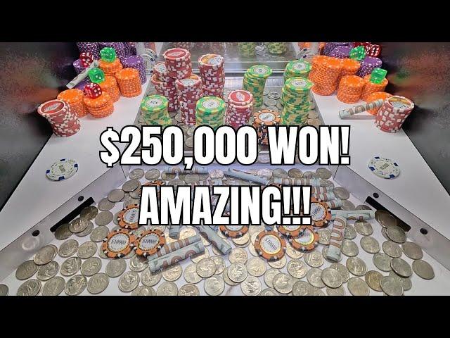 Huge Win on the High Limit Coin Pusher.  Over $200,000!!!