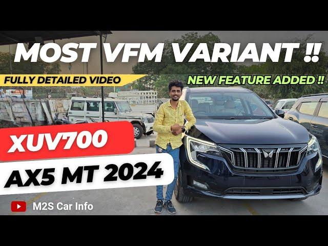 Mahindra XUV700 AX5 2024 Full Review!! Most Value For Money Variant | Midnight Black | New Price