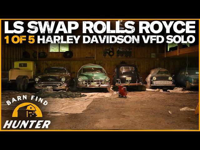 LS Swap Rolls Royce, Barracuda, 1 of 5 Harley Davidson VFD Solo Hidden in Maine | Barn Find Hunter