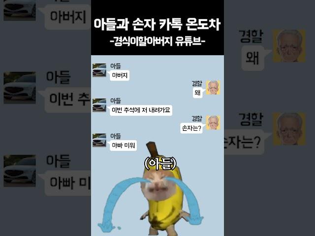 할아버지의 아들과 손자의 카톡 온도차 #웃긴짤 #카톡 #썰 #버튜버